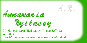 annamaria nyilassy business card